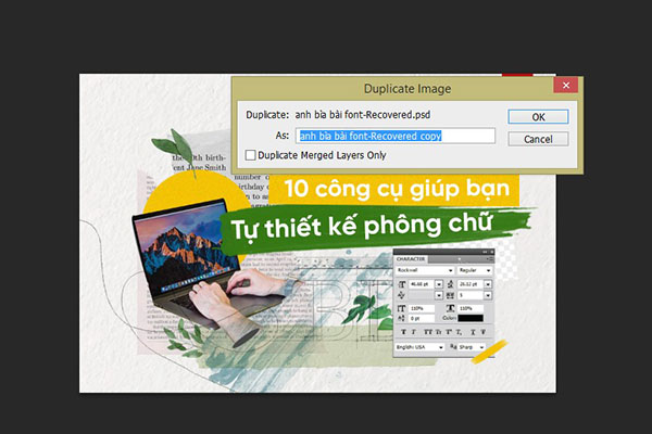 Cách copy Layer trong Photoshop CS6 cực nhanh