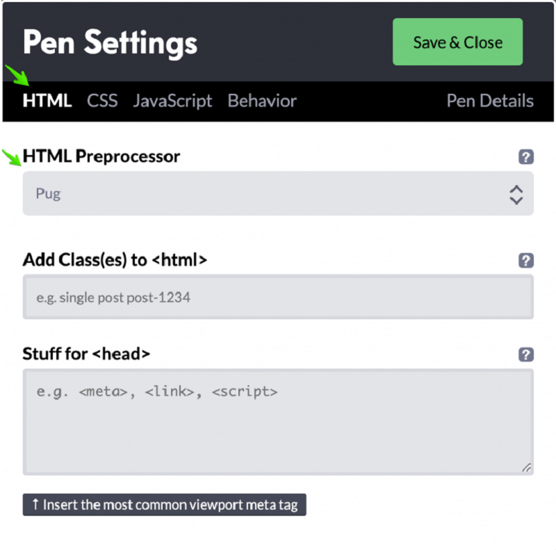 codepen-setting-html