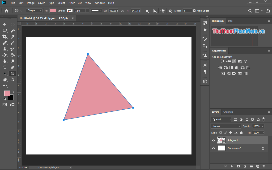 Cách vẽ hình tam giác trong photoshop | FPT Arena Multimedia