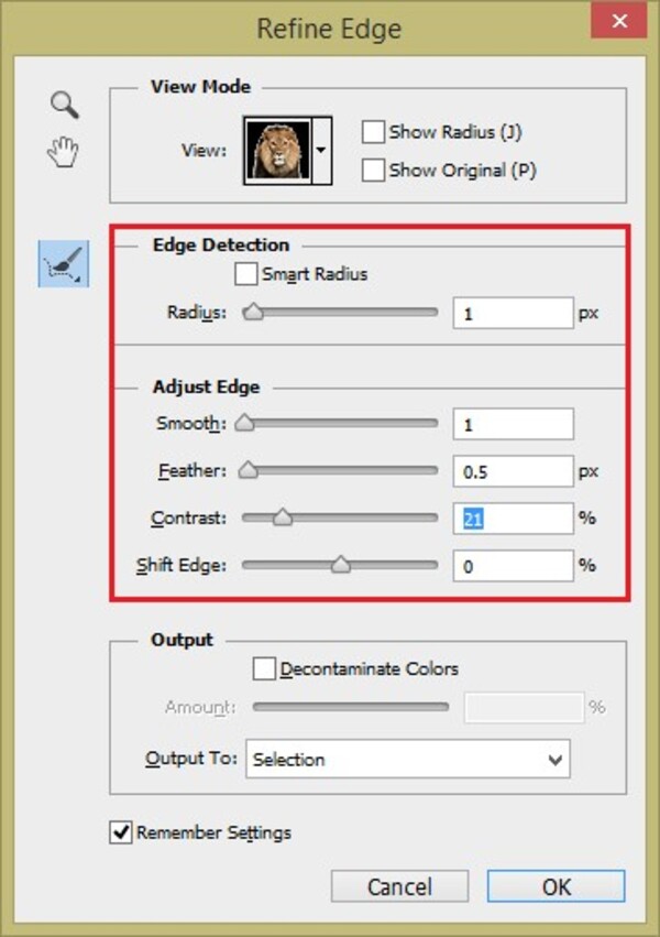 Hình 4. Dùng Magic Wand Tool nhằm tách nền 