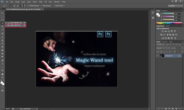 Hướng dẫn sử dụng Magic Wand Tool chi tiết trong Photoshop