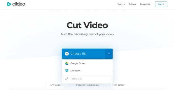 Clideo Video Cutter
