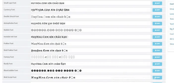 chuyển đổi font chữ trong excel online