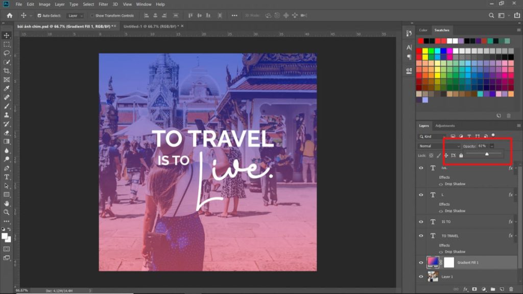 Làm ảnh chìm trong Photoshop