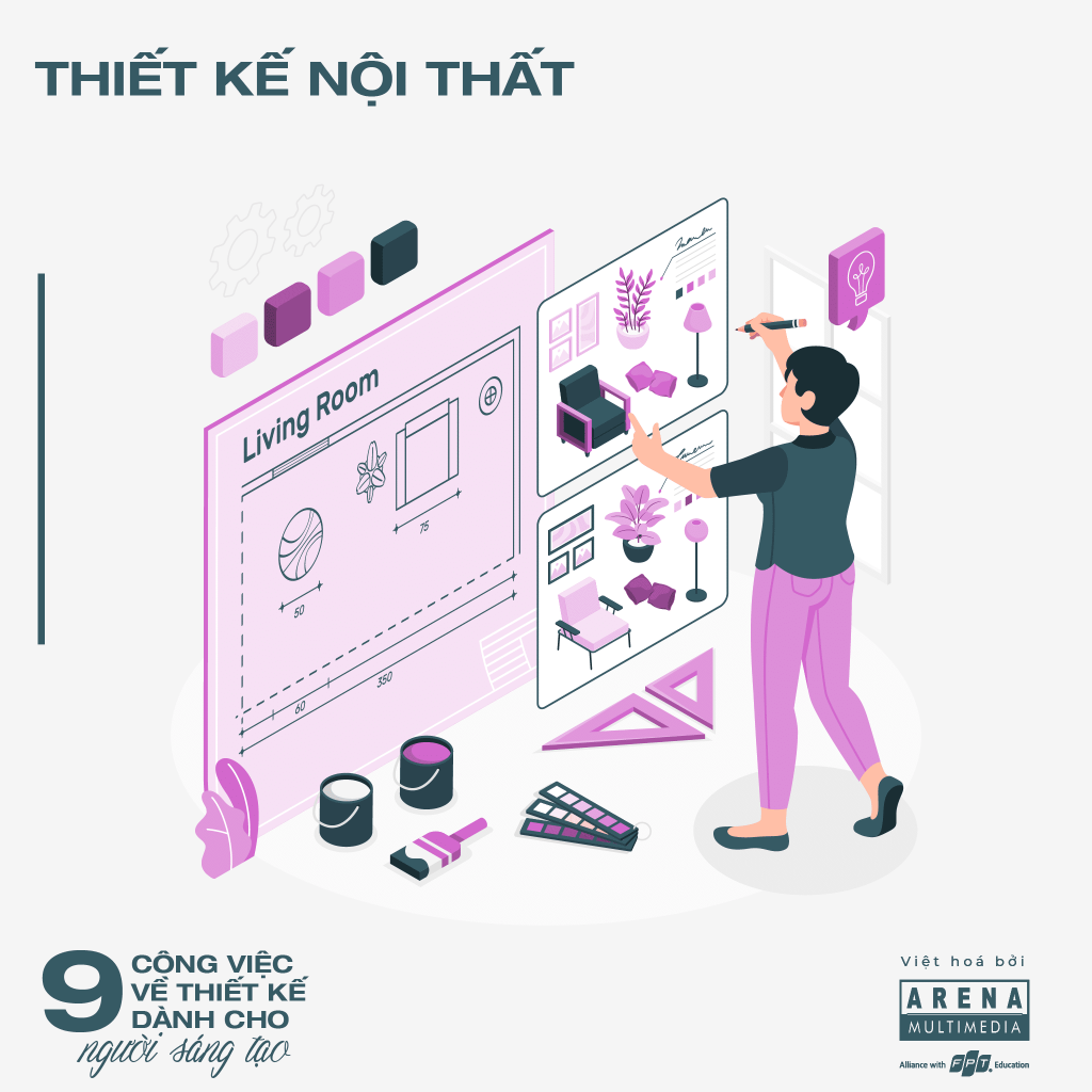9 công việc về thiết kế dành cho người sáng tạo