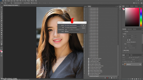Cách sử dụng Action Photoshop