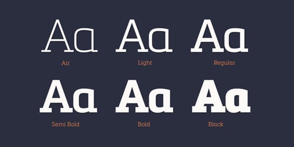 Slab Serifs: Font chữ ấn tượng truyền cảm hứng trong thiết kế 