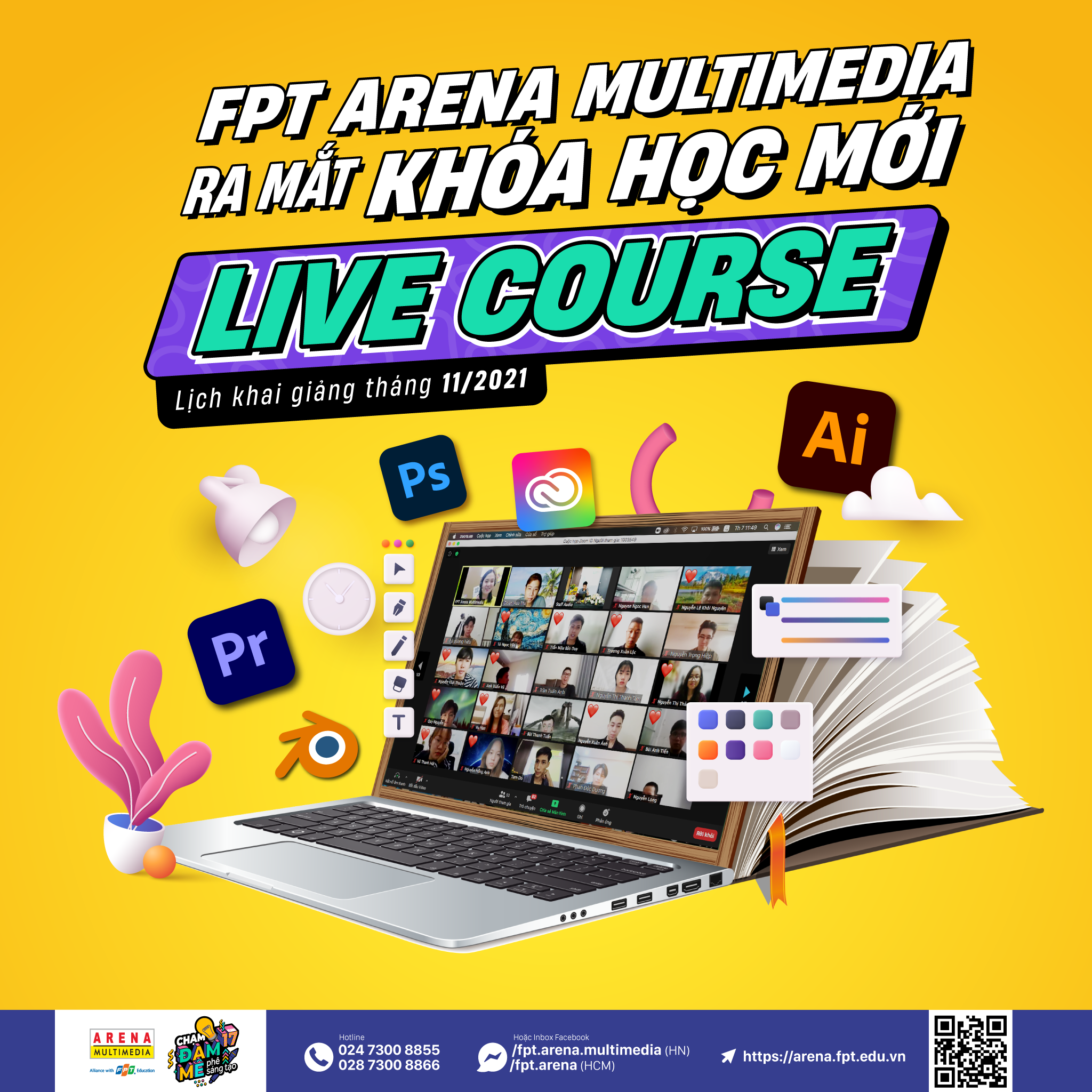 Trao kỹ năng - thỏa sáng tạo' với khóa học trực tuyến LIVE COURSE đầu tiên  tại FPT Arena Multimedia