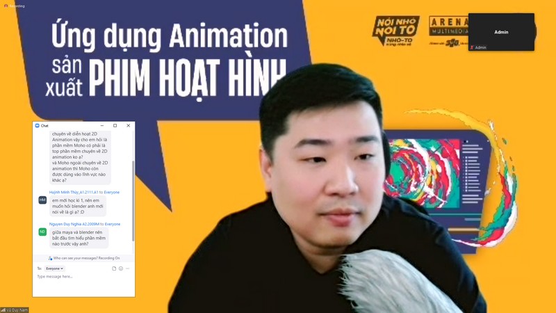 Diễn giả của buổi talk là anh Vũ Duy Nam - cựu sinh viên FPT Arena năm 2008 và đồng thời là cựu giảng viên kỳ Graphic Design và Web Design tại FPT Arena. Anh Nam hiện đang là Giám đốc tại Plus Studio chuyên sản xuất phim hoạt hình 3D.