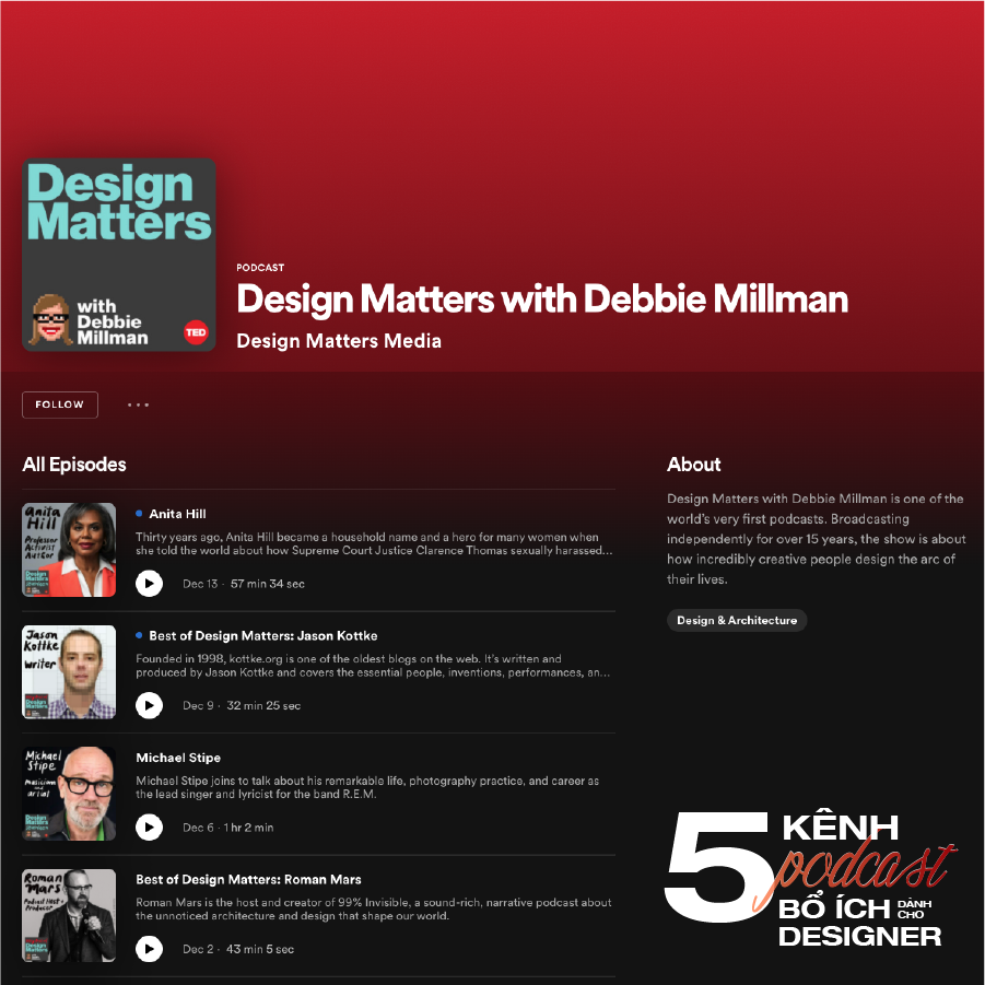 5 kênh podcast bổ ích dành cho Designer