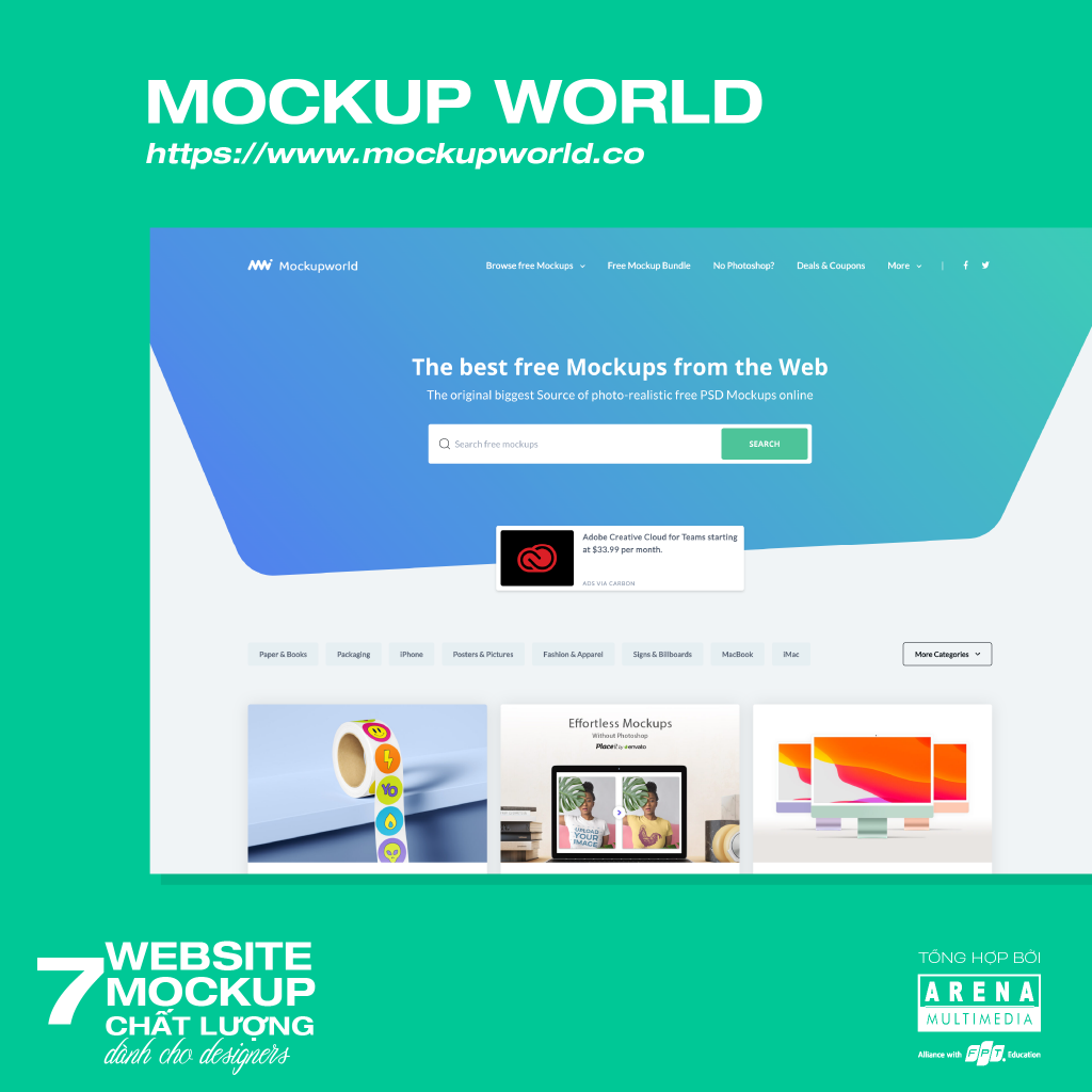 7 website mockup chất lượng dành cho Designers