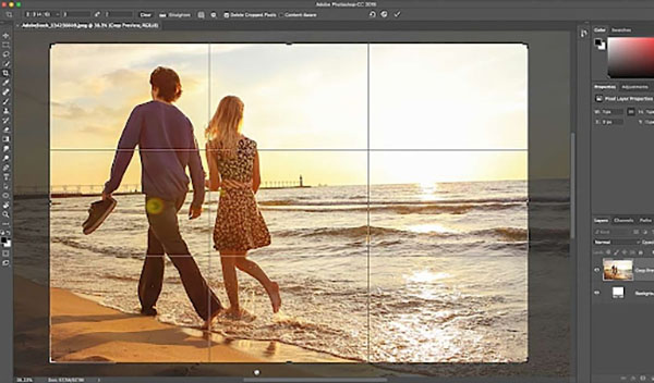 Các bước cắt ảnh trong photoshop bằng công cụ Crop