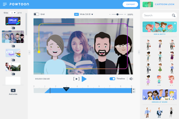 Tạo video từ ảnh online qua PowToon 