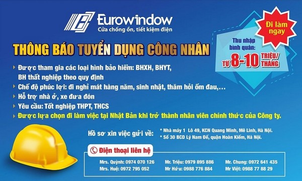 Banner tuyển dụng công nhân