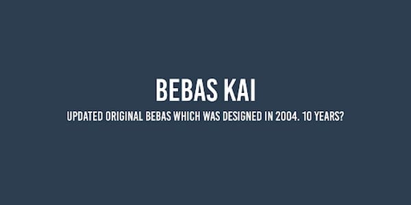 Bebas Kai - phông chữ sans serif được lấy cảm hứng từ Ấn Độ