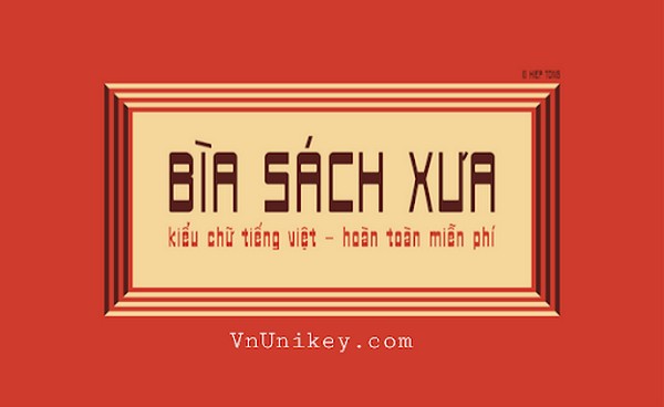 Font chữ bìa sách xưa