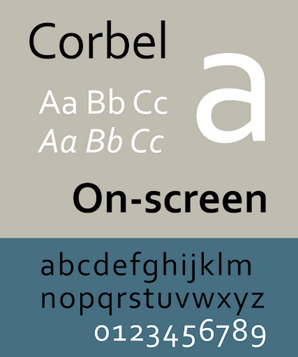 Kiểu chữ Corbel