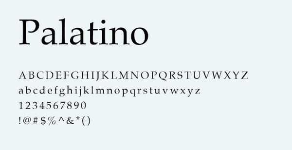 Kiểu chữ Palatino