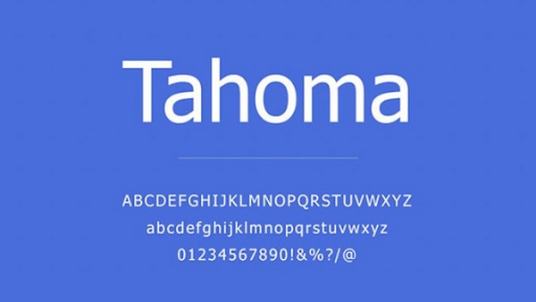 Kiểu chữ Tahoma