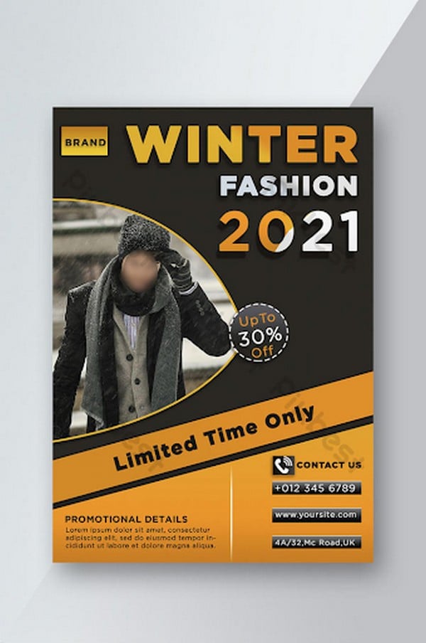 Mẫu poster quảng cáo thời trang mùa đông