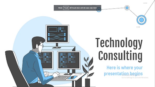 Mẫu slide mở đầu thích hợp cho những bài bác thuyết trình tương quan cho tới công nghệ 