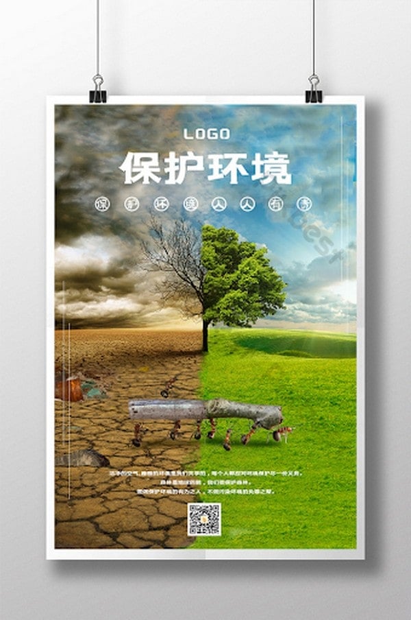 Poster tuyên truyền bảo vệ môi trường ấn tượng