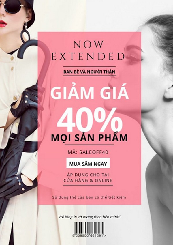 Poster giảm giá cho các sản phẩm thời trang 