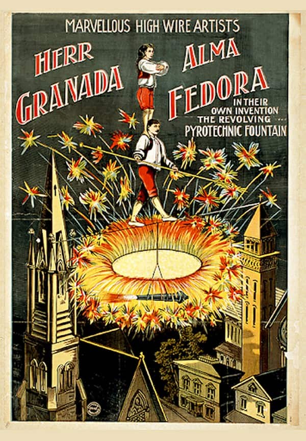 Poster thiết kế cho buổi biểu diễn xiếc nghệ thuật 