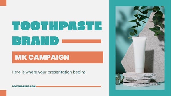 Slide mở đầu cho dự án marketing về sản phẩm kem đánh răng
