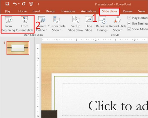 Thao tác thực hiện trình chiếu slide trên PowerPoint 