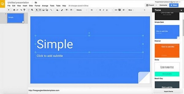 Ứng dụng Google Presentation trình diễn slide rất đẹp trực tuyến