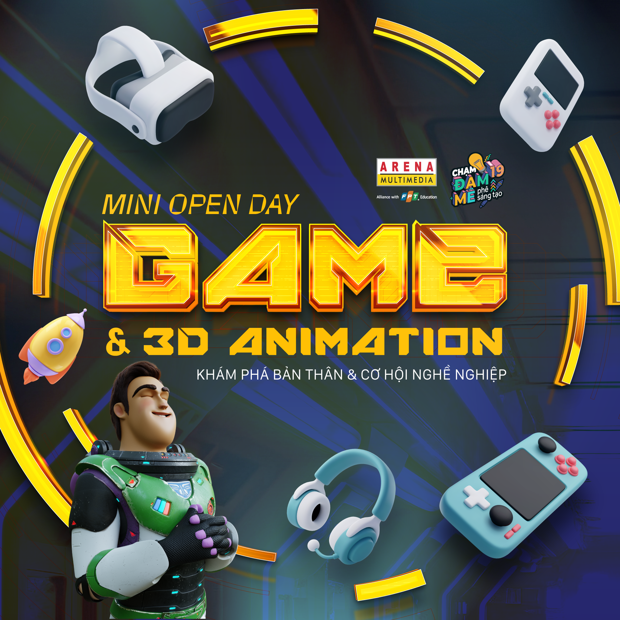 Ngày hội trải nghiệm mini open day: Khám phá bản thân qua ngành Game &3D Animation