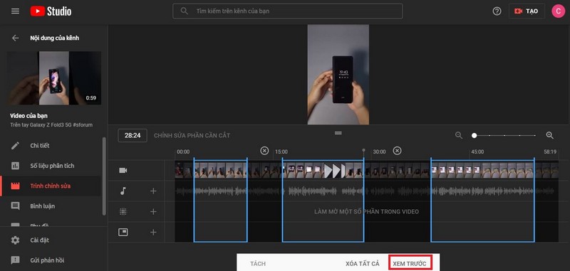 Hướng dẫn cắt video YouTube từ kênh của bạn