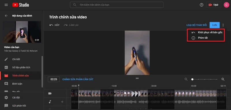 Hướng dẫn cắt video YouTube từ kênh của bạn
