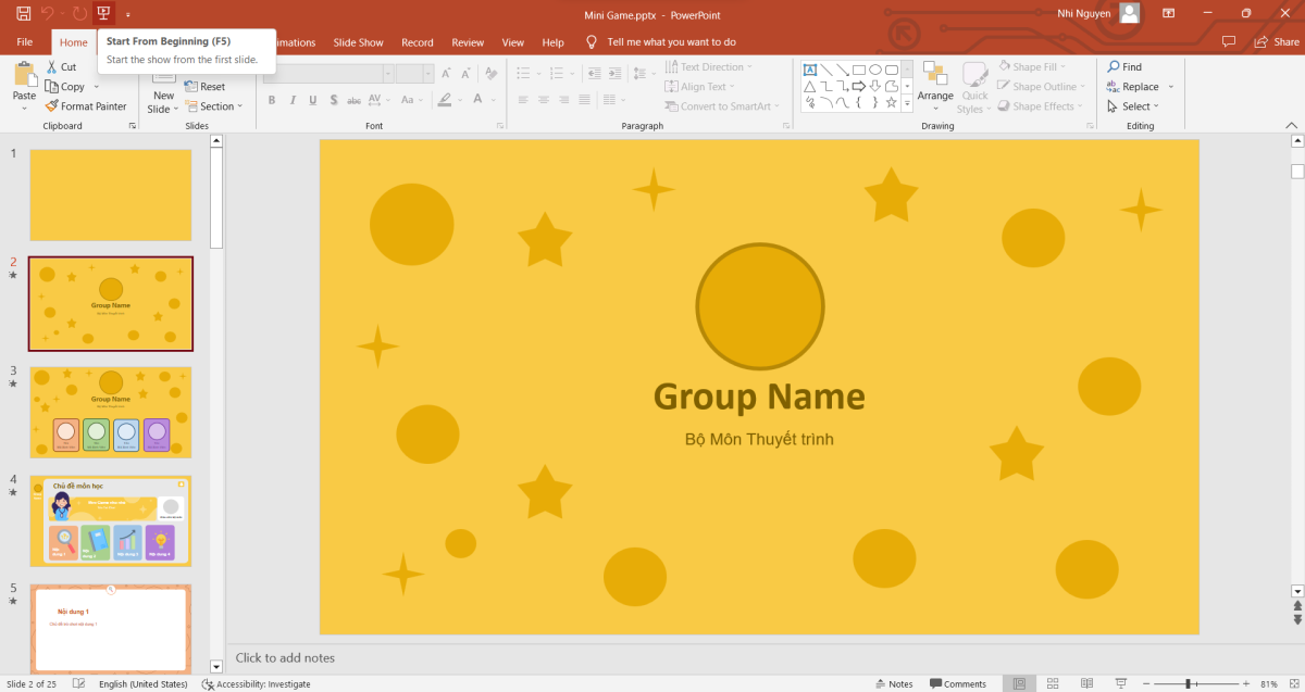 Mẫu PowerPoint thuyết trình nhóm