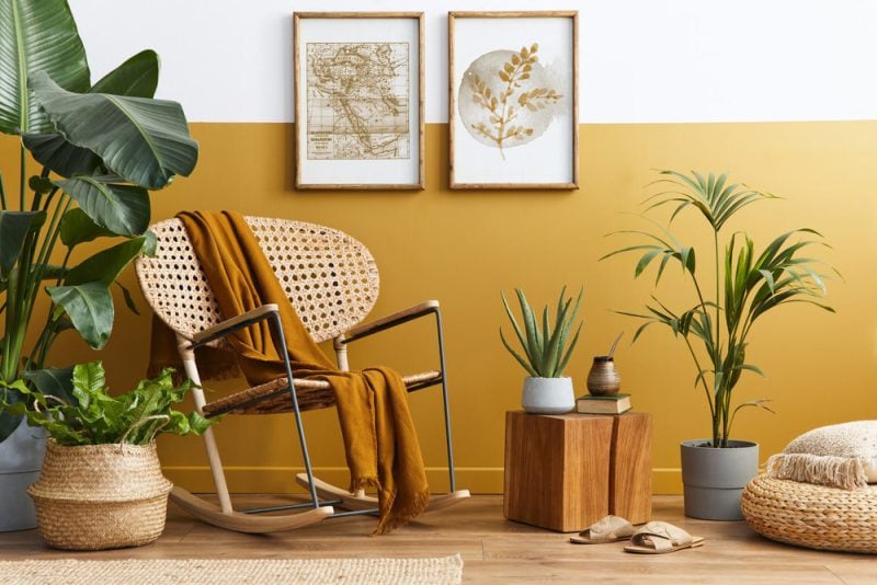Ứng dụng màu vàng đất trong trang trí nội thất