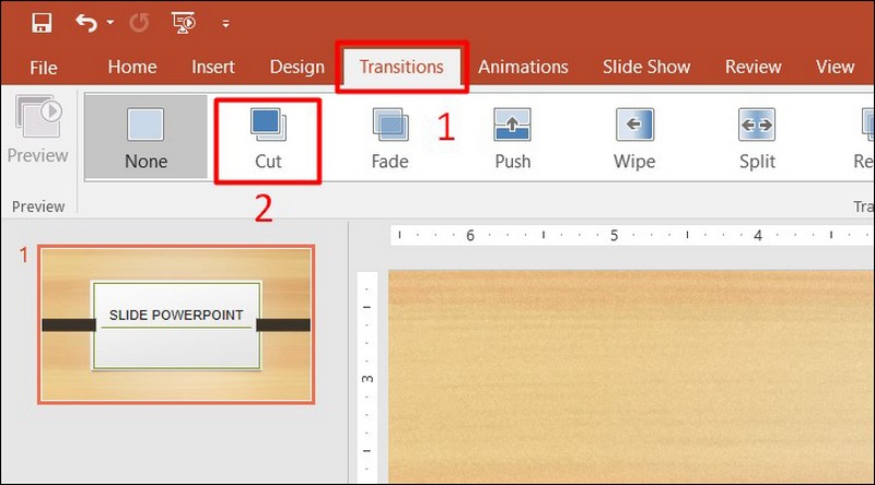 Cách chèn hiệu ứng chuyển slide trong PowerPoint