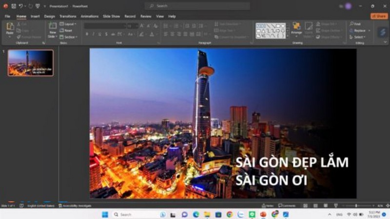 Chữ nổi trong Powerpoint tạo ra ấn tượng