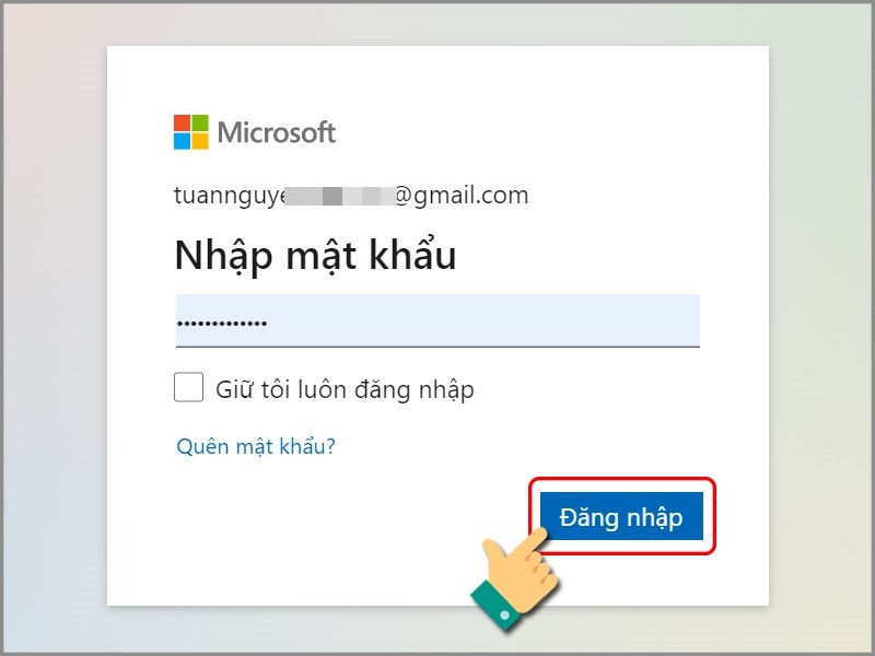 Đăng nhập vào tài khoản hoặc đăng ký khi truy cập vào trang web PowerPoint Microsoft 