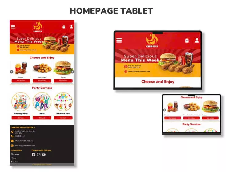 Nhóm 1 - Chirpy's, website dành cho thương hiệu gà rán