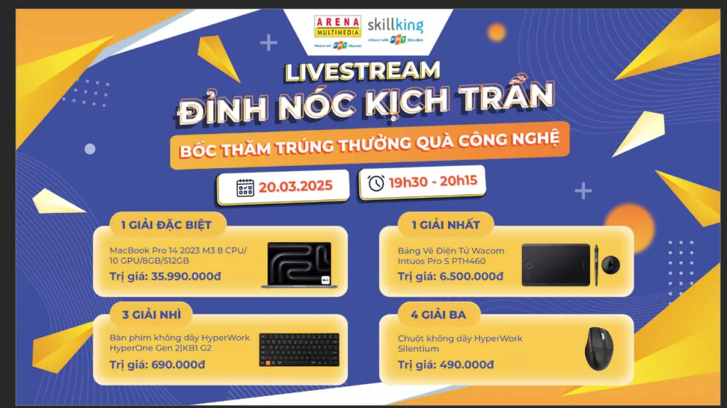 Livestream “Đỉnh nóc kịch trần – Bốc thăm trúng thưởng quà công nghệ”