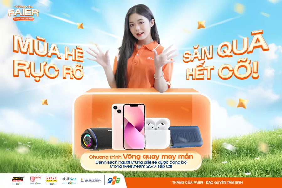 Bùng nổ ưu đãi - Cơn sốt "Vòng quay may mắn" dành riêng cho các FAIER khi nhập học tại FPT Arena Multimedia 1 Cơn sốt "Vòng quay may mắn" cùng ưu đãi bùng nổ mùa nhập học tại FPT Arena