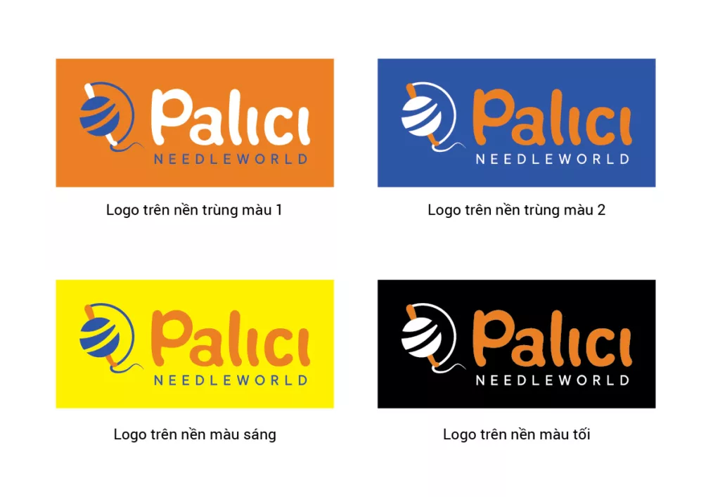 Thiết kế logo cho thương hiệu đan móc thủ công Palici – Tinh thần nhân văn trong từng đường nét sáng tạo 6 Các phương án logo trên nền màu - Ảnh: Phạm Linh Chi