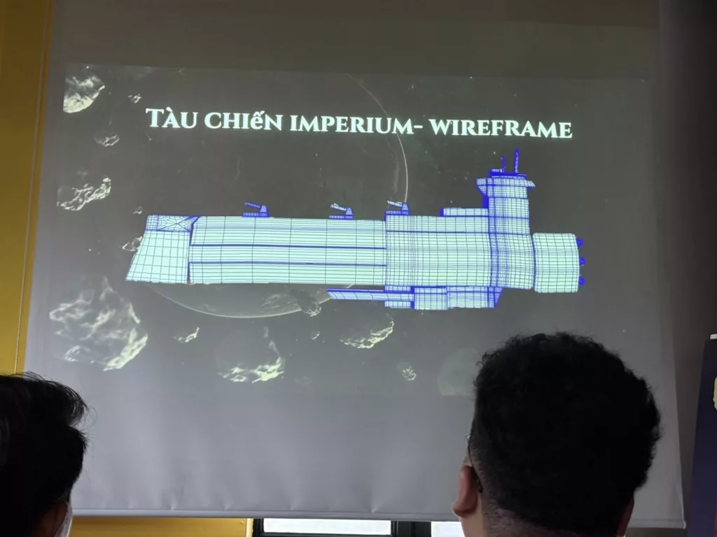 Wireframe của tàu chiến trong “13th Black Crusade”