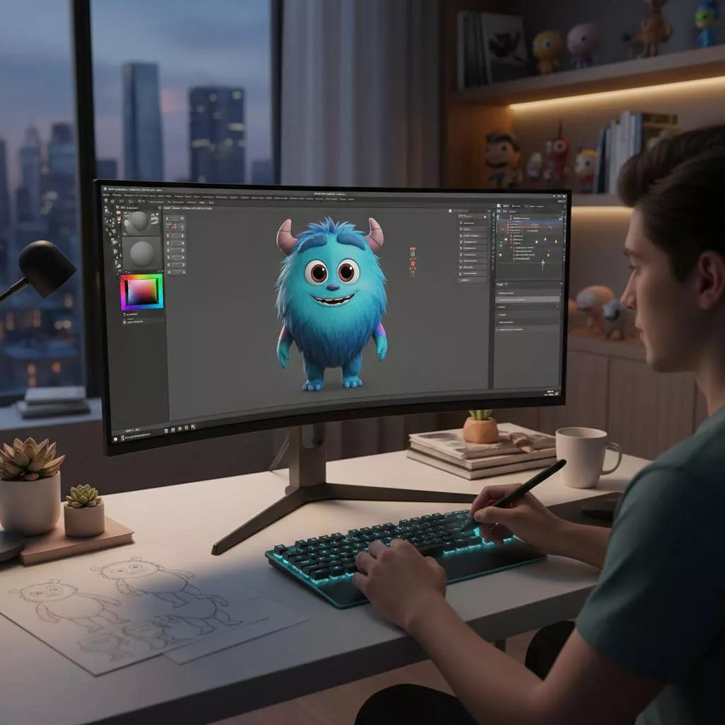 Môn học 3D Modeling Character: Biến giấc mơ Pixar thành hiện thực 3 mon hoc 3d modeling character 3