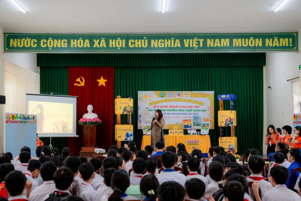 Học sinh trải nghiệm "Hành trình khám phá di sản Cần Thơ qua nghệ thuật Collage Art" 2 NTH 46