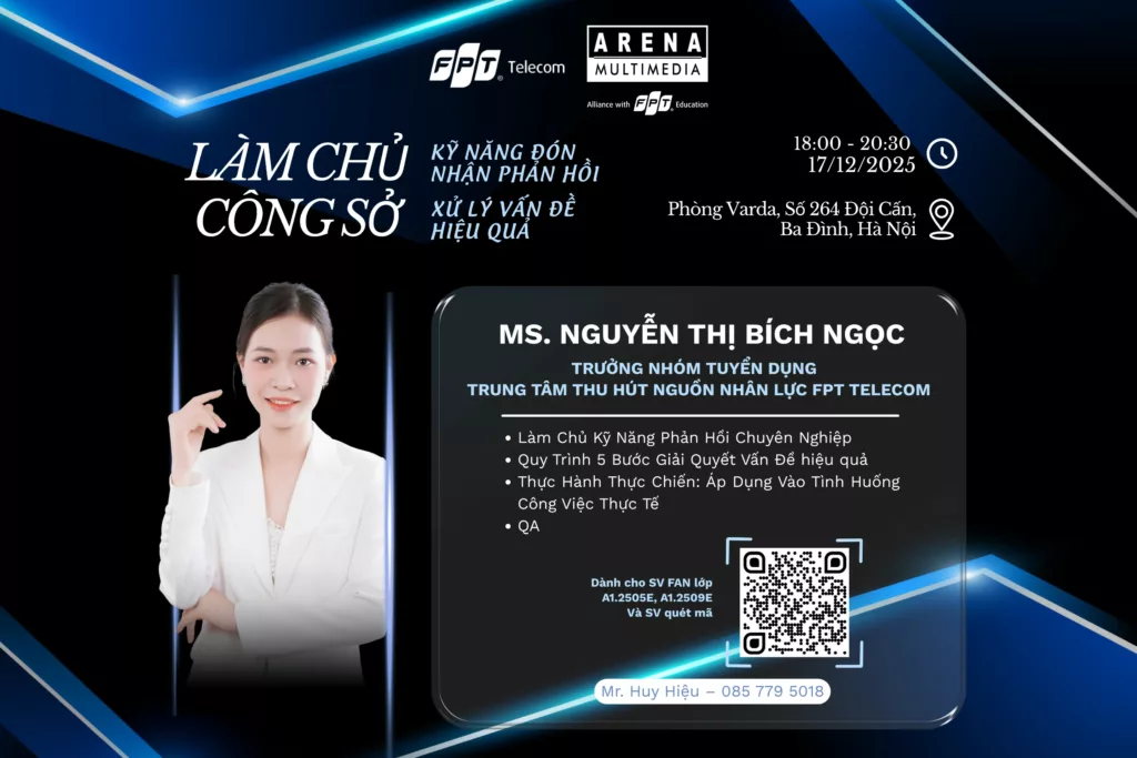 Gio hoc doanh nghiep fpt arena