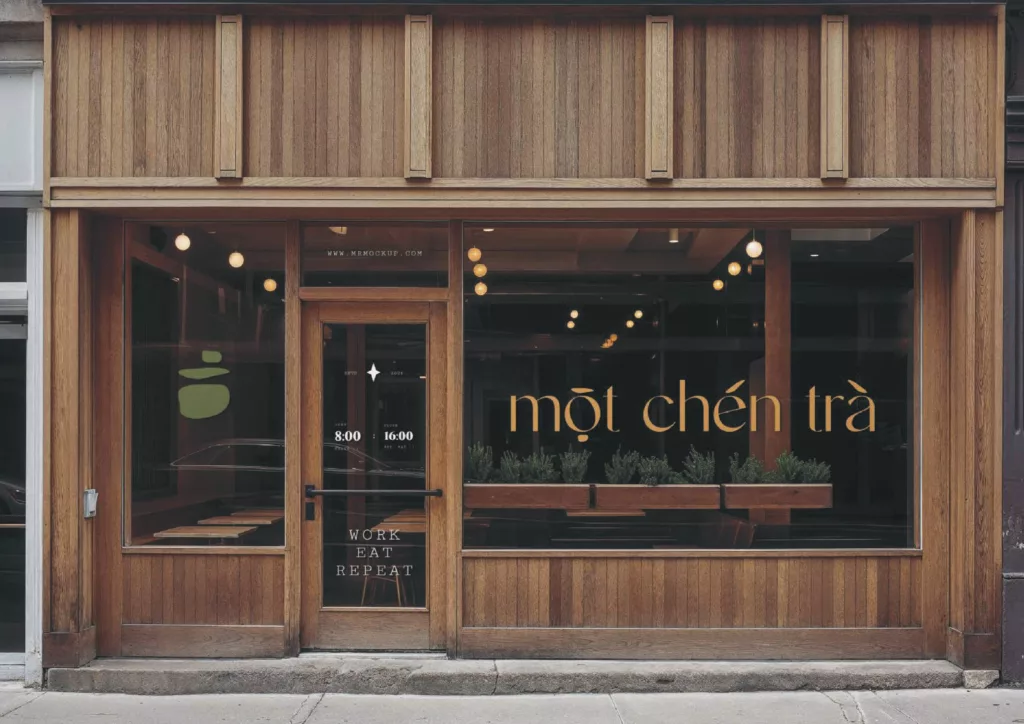 Bộ nhận diện thương hiệu "Một chén trà" - Đồ án Graphic Design sinh viên FPT Arena Multimedia 2 portforlio SEM1 A2508M ─ae├u n├⌐n h├¼nh s║unh 23