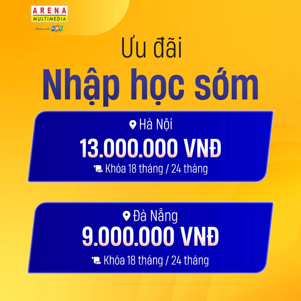 FPT Arena triển khai 5 học bổng & ưu đãi “khủng” nhất ngành mỹ thuật đa phương tiện miền Bắc năm 2026 6 Ưu đãi Nhập học sớm