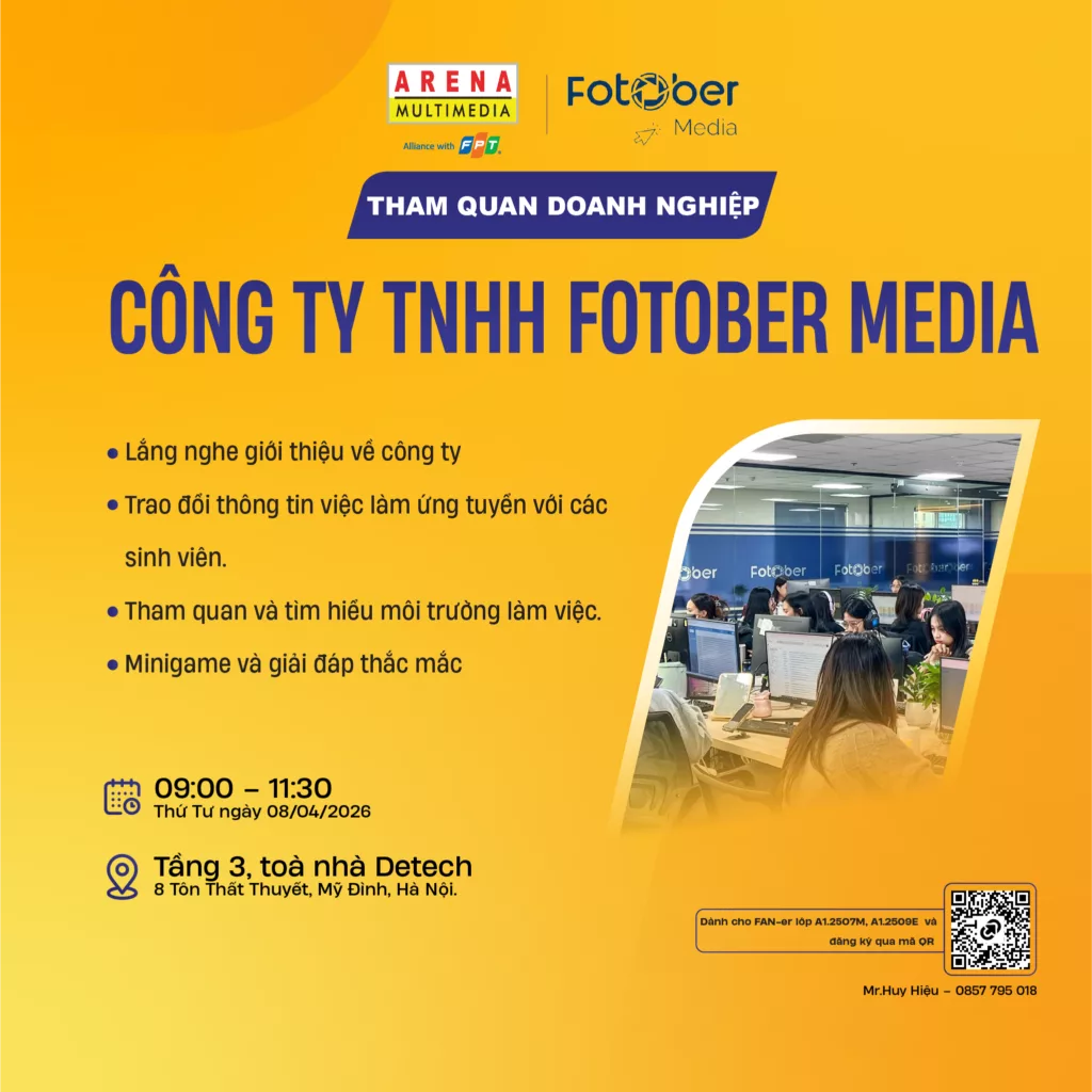 Sinh viên FPT Arena Multimedia tham quan doanh nghiệp Fotober